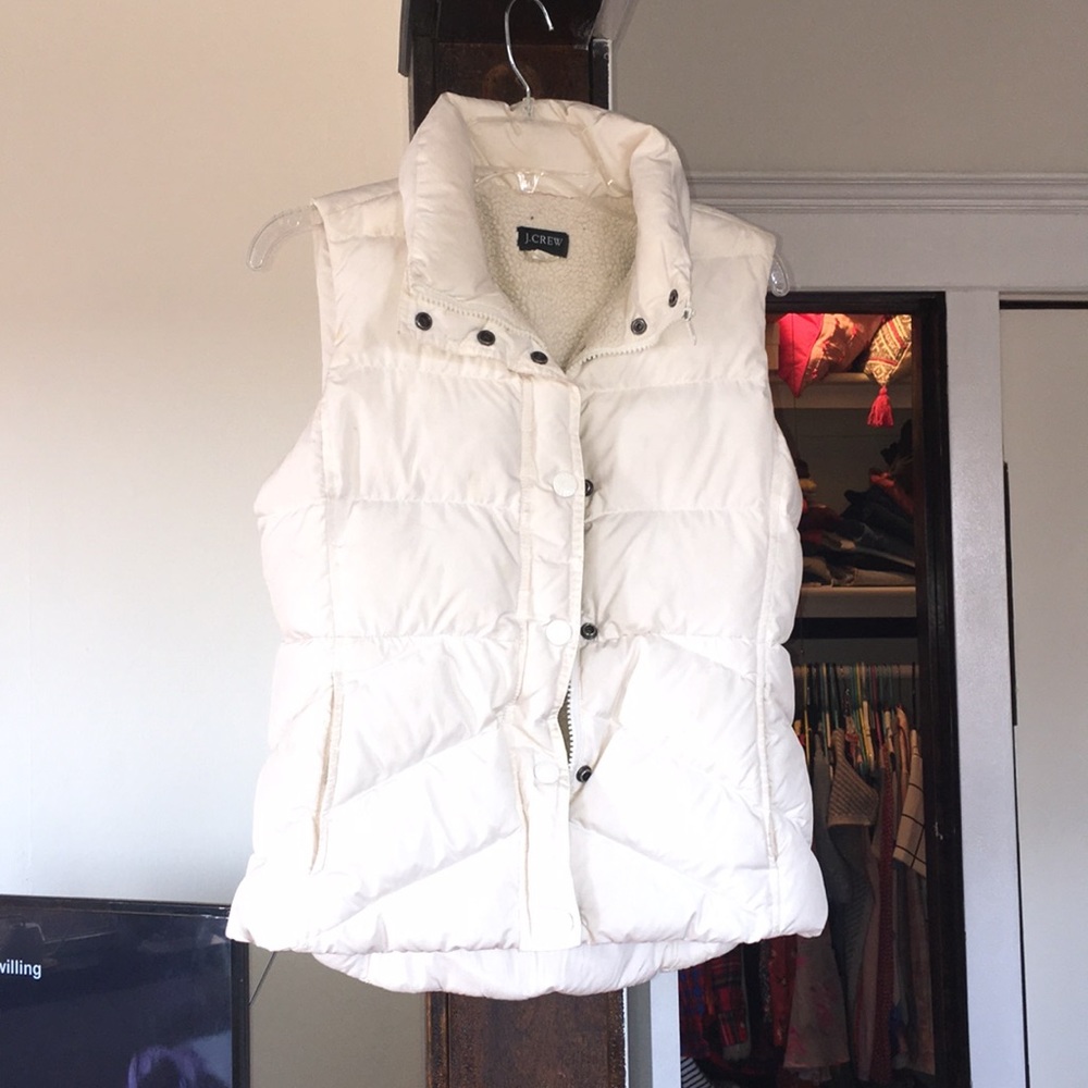 JCrew White Vest